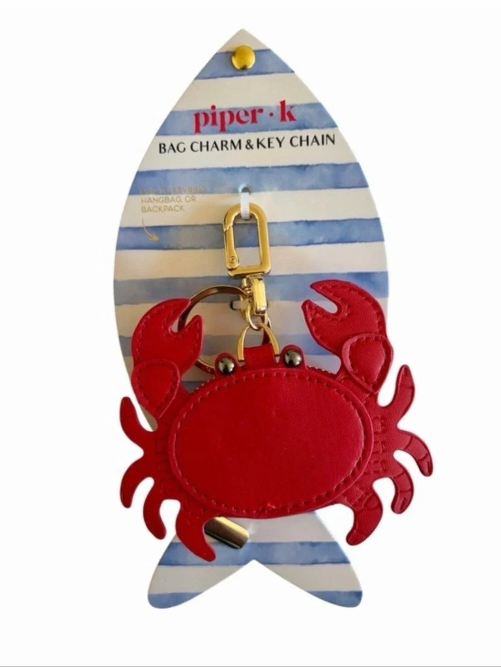 🦀▪️Piper K ▪️Red  Crab Coin Purse Bag Charm & Key Chain